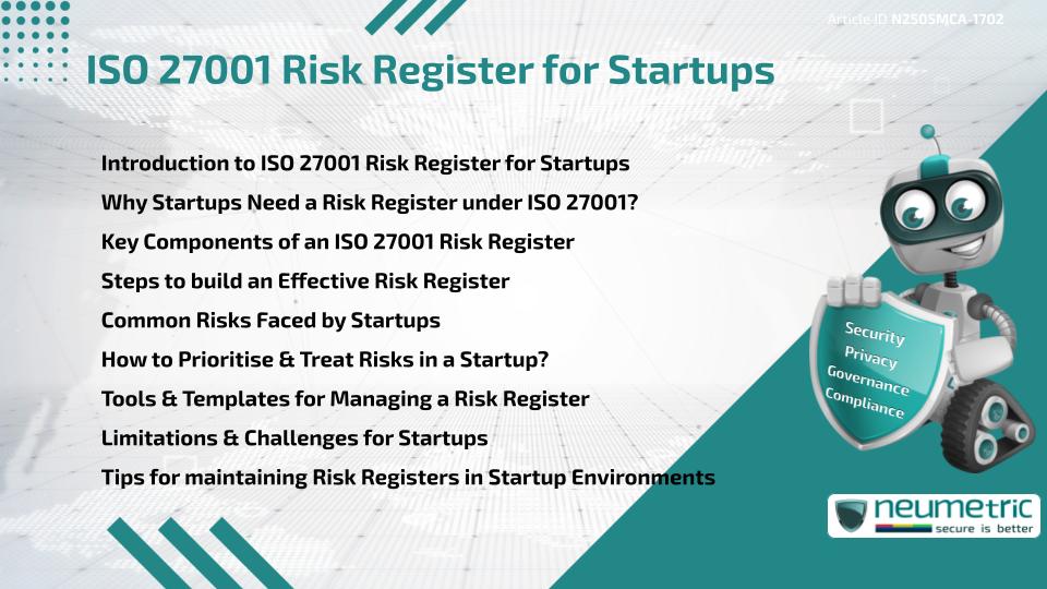 ISO 27001 Risk Register for Startups