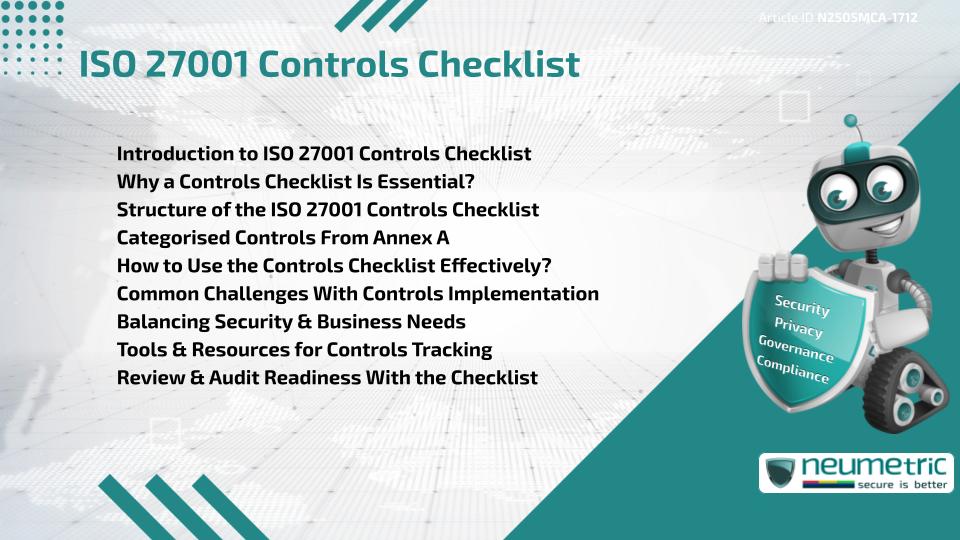 ISO 27001 Controls Checklist
