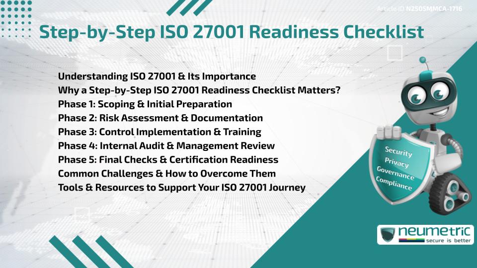 Step-by-Step ISO 27001 Readiness Checklist