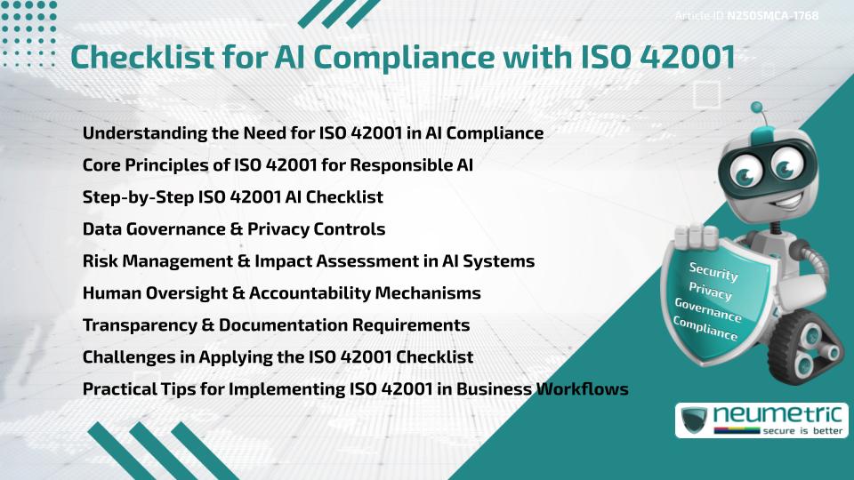 Checklist for AI Compliance with ISO 42001