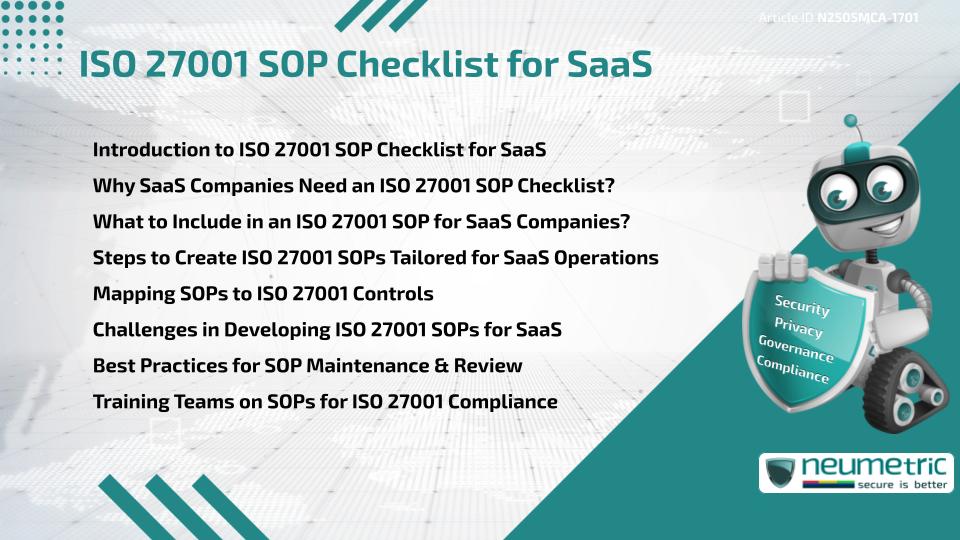 ISO 27001 SOP Checklist for SaaS
