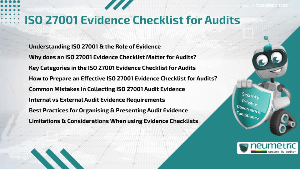 ISO 27001 Evidence Checklist for Audits