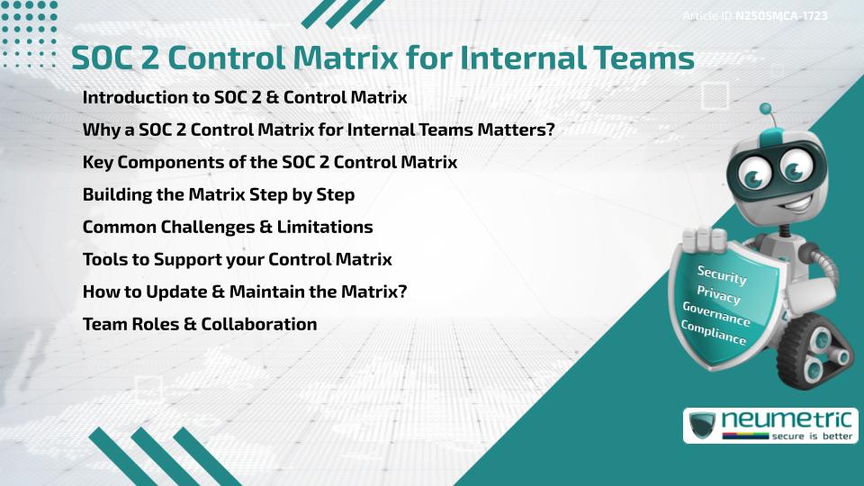 SOC 2 Control Matrix for Internal Teams