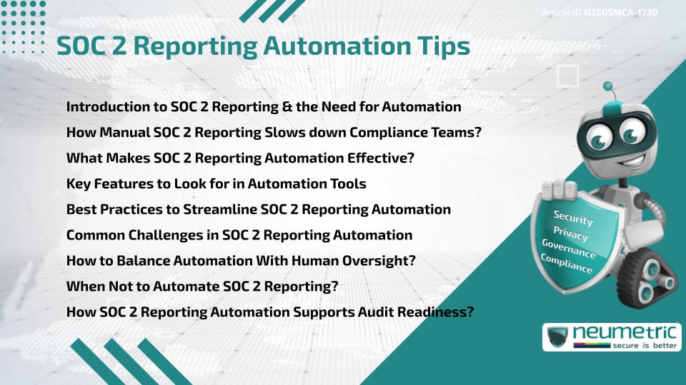 SOC 2 Reporting Automation Tips