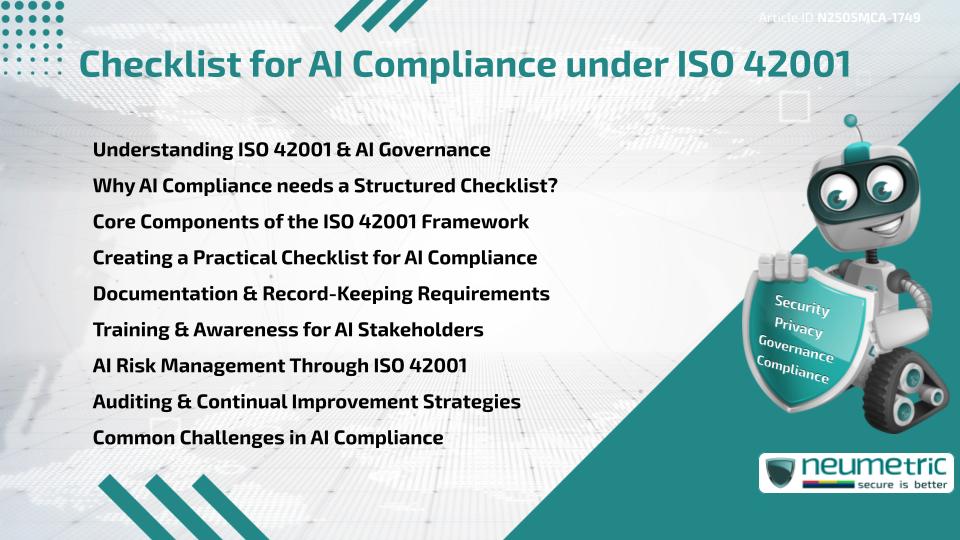 Checklist for AI Compliance under ISO 42001