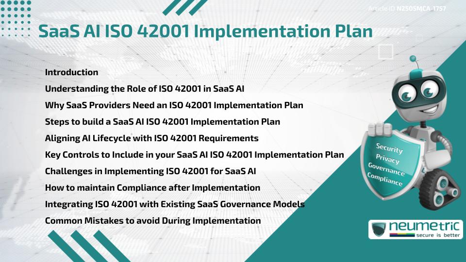 SaaS AI ISO 42001 Implementation Plan