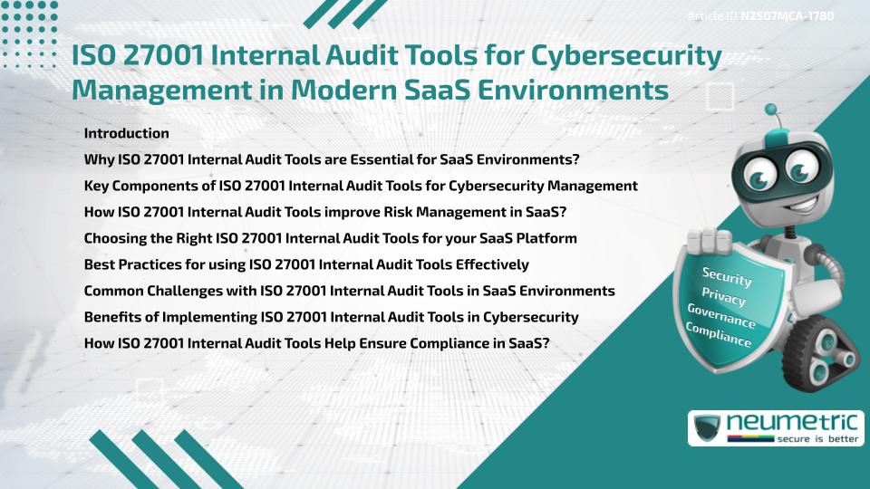 ISO 27001 Internal Audit Tools for Cybersecurity Management in Modern SaaS Environments