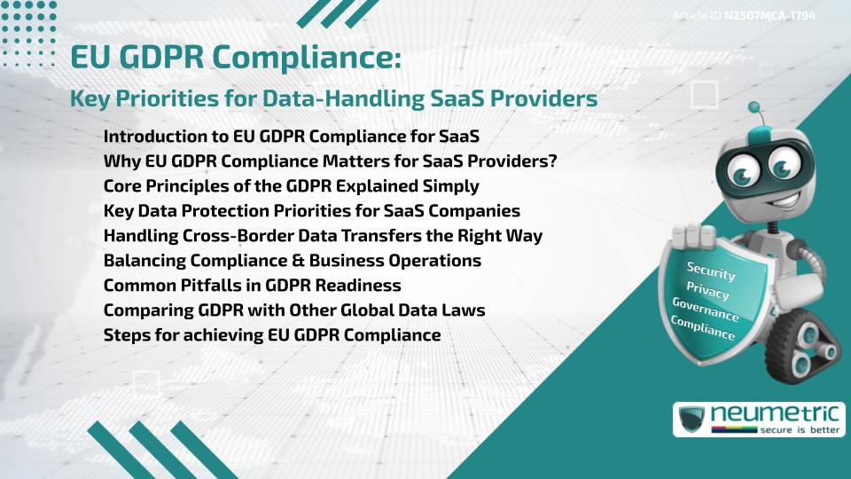 EU GDPR Compliance: Key Priorities for Data-Handling SaaS Providers