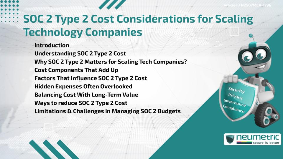 SOC 2 Type 2 Cost Considerations for Scaling Technology Companies
