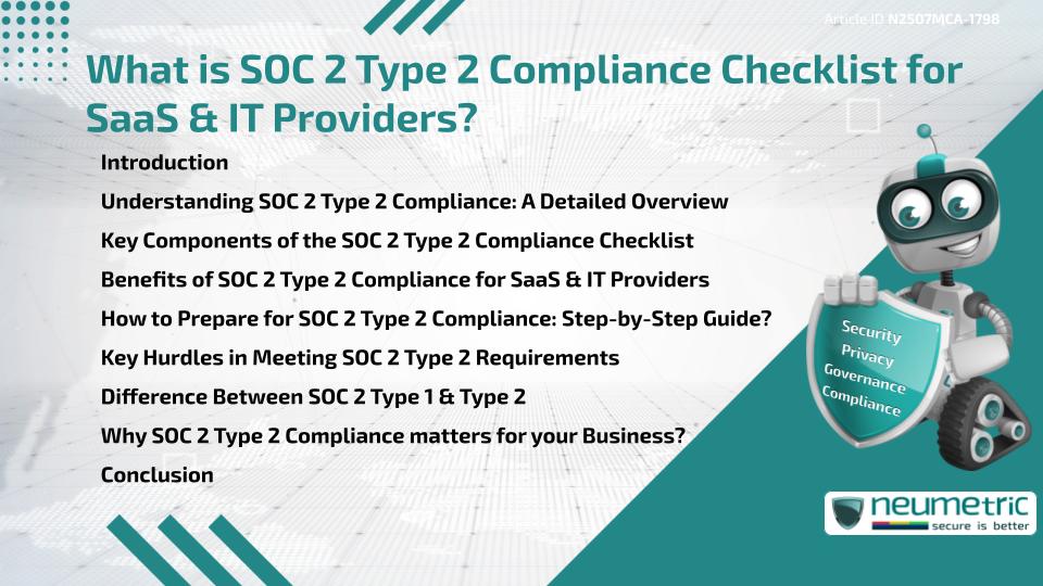 What is SOC 2 Type 2 Compliance Checklist for SaaS & IT Providers?