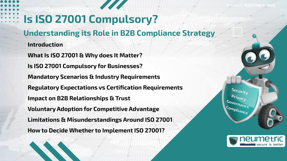 Is ISO 27001 Compulsory? Understanding its Role in B2B Compliance Strategy