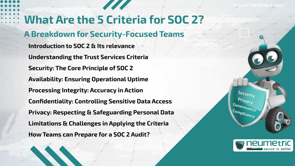 What Are the 5 Criteria for SOC 2? A Breakdown for Security-Focused Teams
