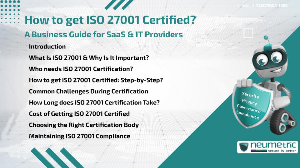 How to get ISO 27001 Certified: A Business Guide for SaaS & IT Providers