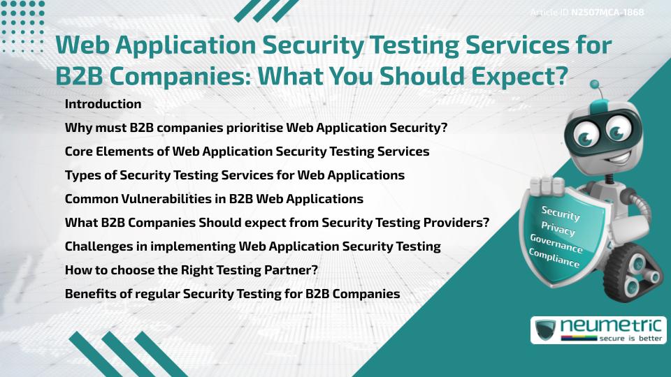 Web Application Security Testing Services for B2B Companies: What You Should Expect?