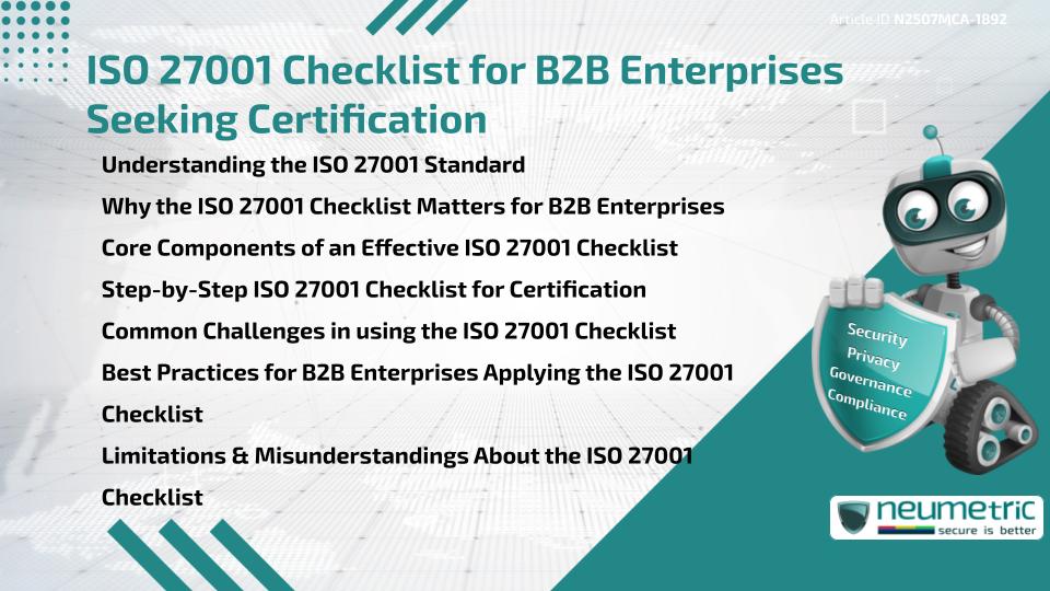 ISO 27001 Checklist for B2B Enterprises Seeking Certification