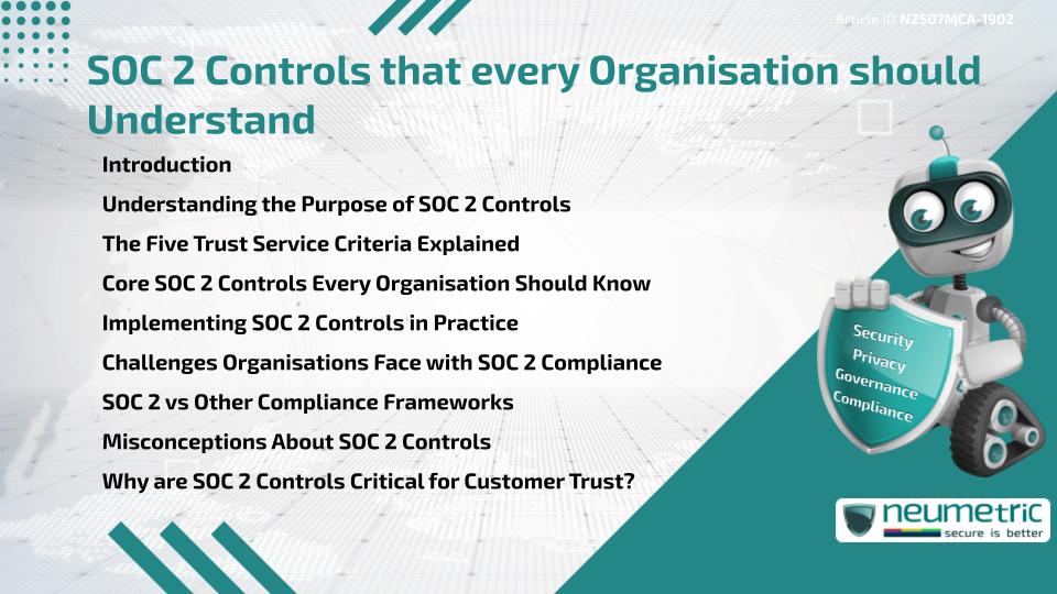 SOC 2 Controls that every Organisation should Understand
