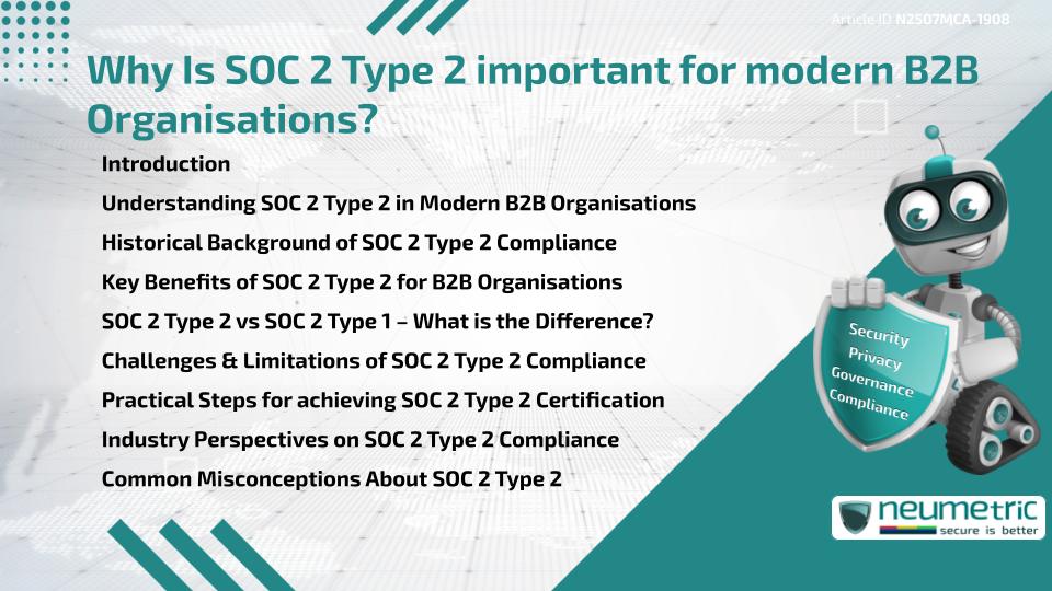 Why Is SOC 2 Type 2 important for modern B2B Organisations?