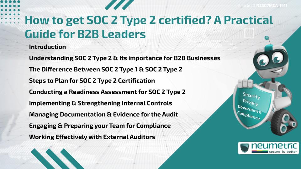 How to get SOC 2 Type 2 certified? A Practical Guide for B2B Leaders