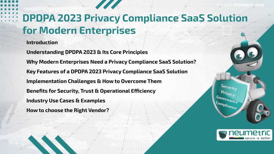 DPDPA 2023 Privacy Compliance SaaS Solution for Modern Enterprises
