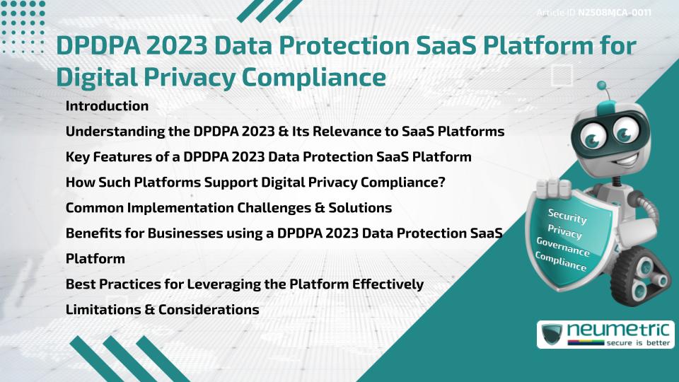 DPDPA 2023 Data Protection SaaS Platform for Digital Privacy Compliance