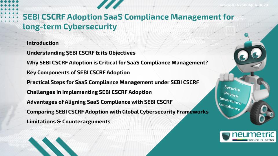 SEBI CSCRF Adoption SaaS Compliance Management for long-term Cybersecurity