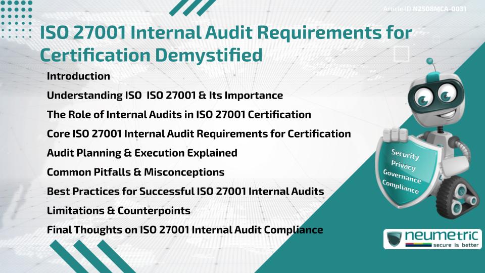 ISO 27001 Internal Audit Requirements for Certification Demystified