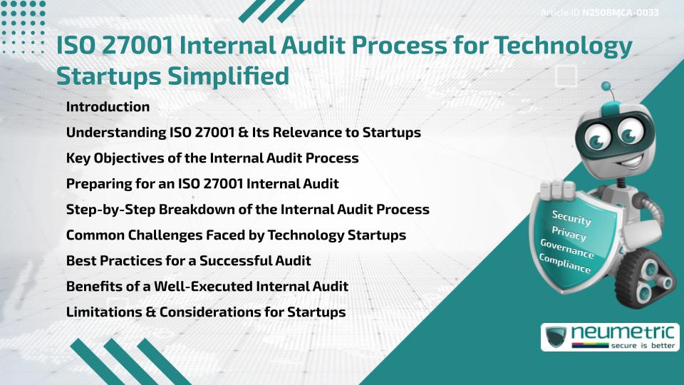 ISO 27001 Internal Audit Process for Technology Startups Simplified