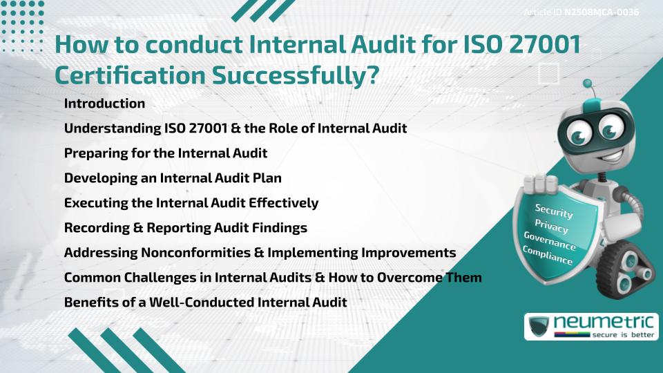 How to conduct Internal Audit for ISO 27001 Certification Successfully