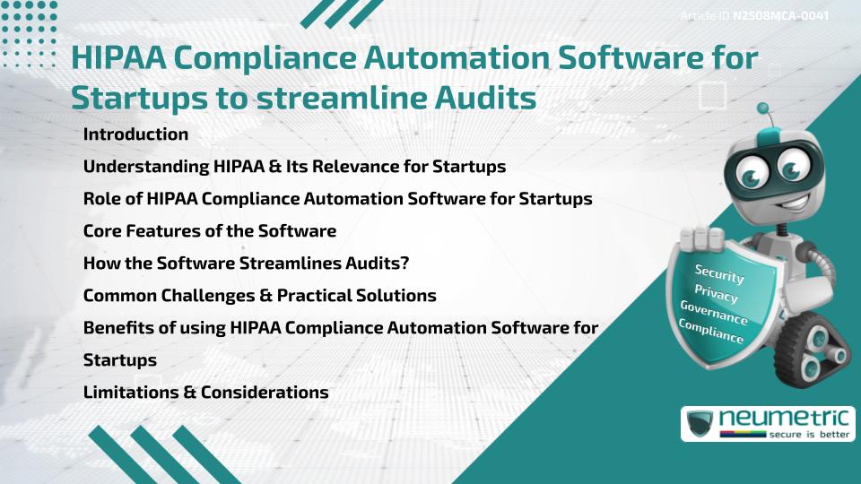 HIPAA Compliance Automation Software for Startups to streamline Audits