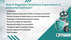 How to Negotiate Compliance Expectations in Enterprise Contracts?