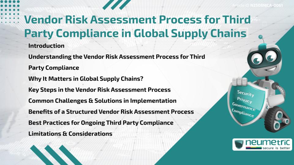 Vendor Risk Assessment Process for Third Party Compliance in Global Supply Chains