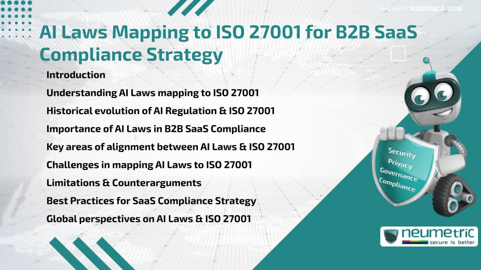 AI Laws Mapping to ISO 27001 for B2B SaaS Compliance Strategy