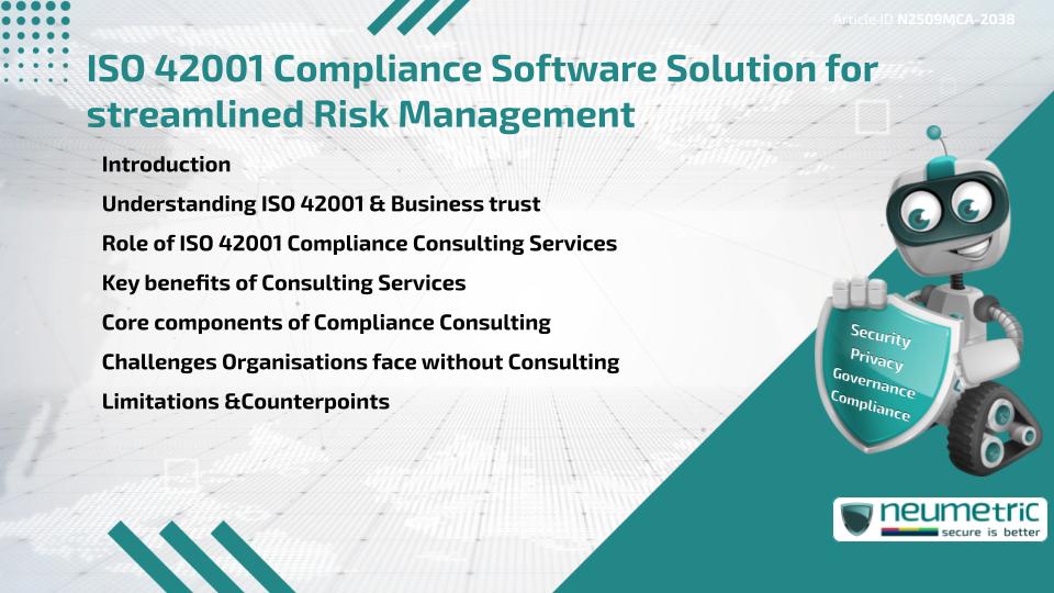 ISO 42001 Compliance Software Solution for streamlined Risk Management