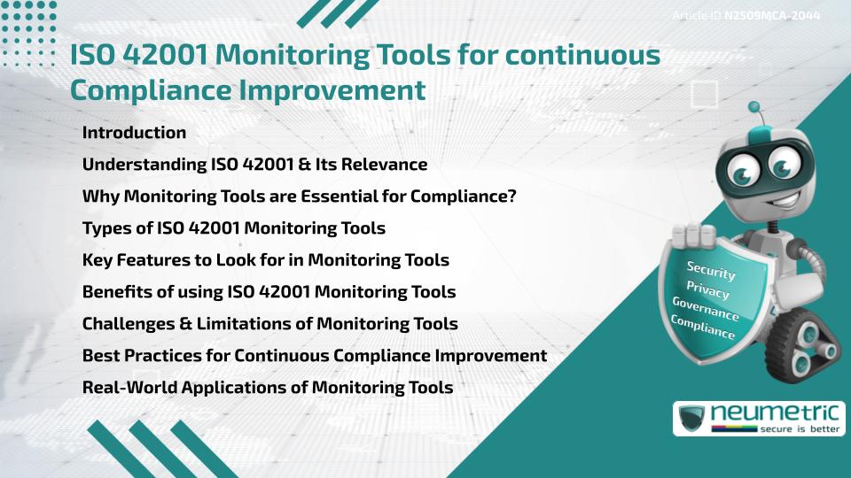 ISO 42001 Monitoring Tools for continuous Compliance Improvement