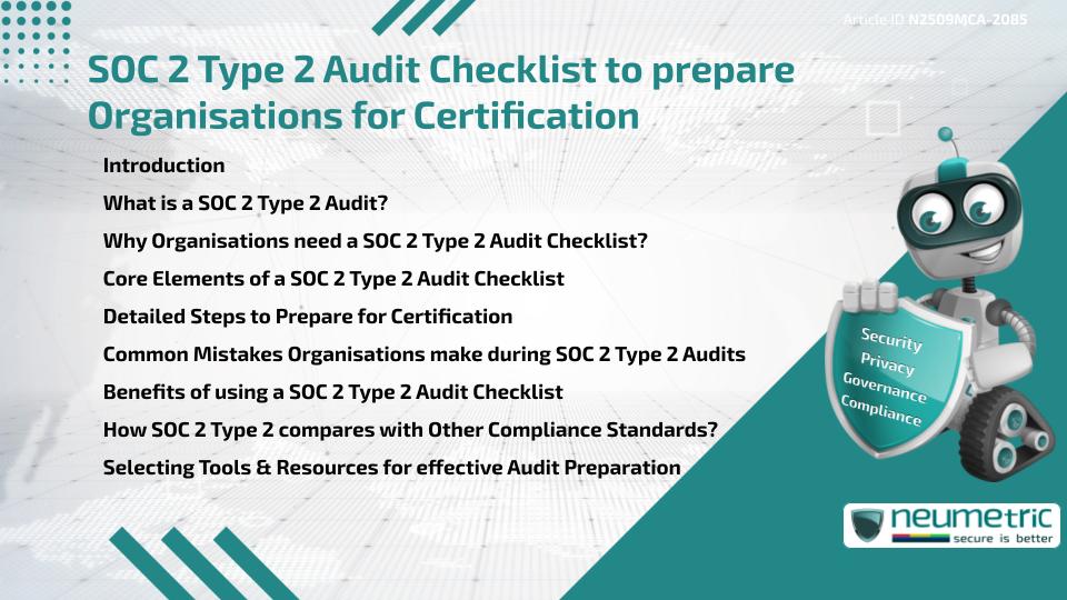 SOC 2 Type 2 Audit Checklist to prepare Organisations for Certification