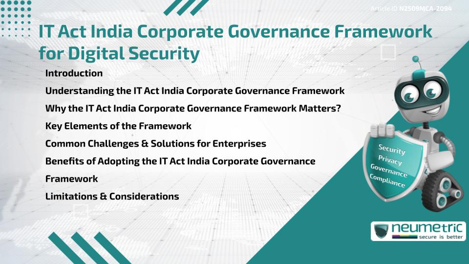 IT Act India Corporate Governance Framework for Digital Security