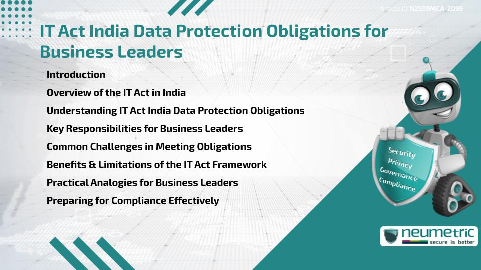 IT Act India Data Protection Obligations for Business Leaders