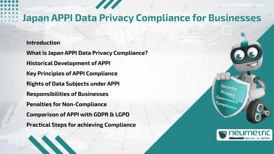 Japan APPI Data Privacy Compliance for Businesses