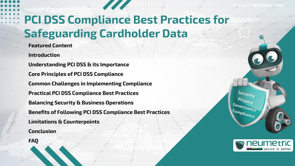 PCI DSS Compliance Best Practices for Safeguarding Cardholder Data