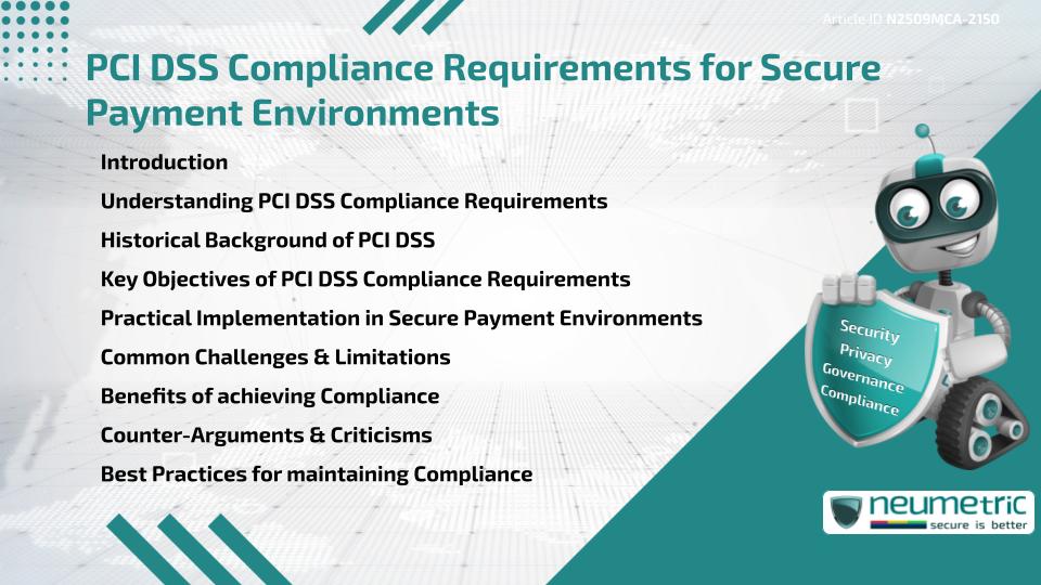 PCI DSS Compliance Requirements for Secure Payment Environments