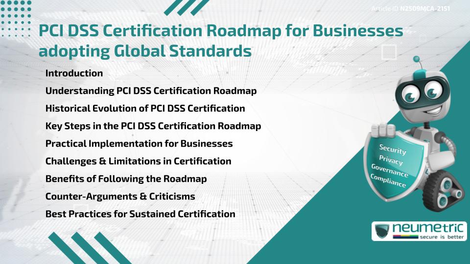 PCI DSS Certification Roadmap for Businesses adopting Global Standards