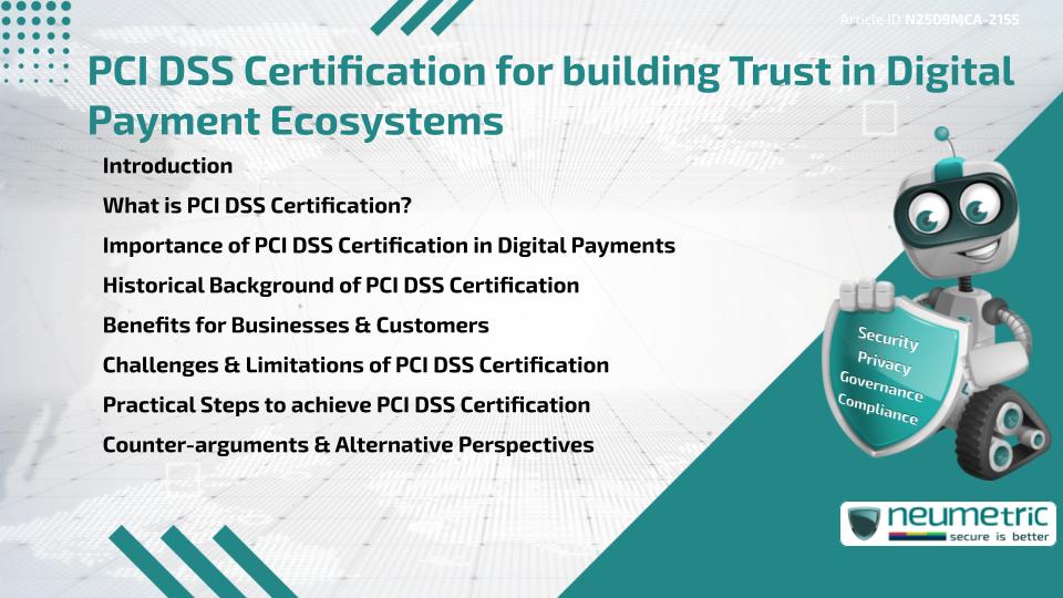PCI DSS Certification for building Trust in Digital Payment Ecosystems