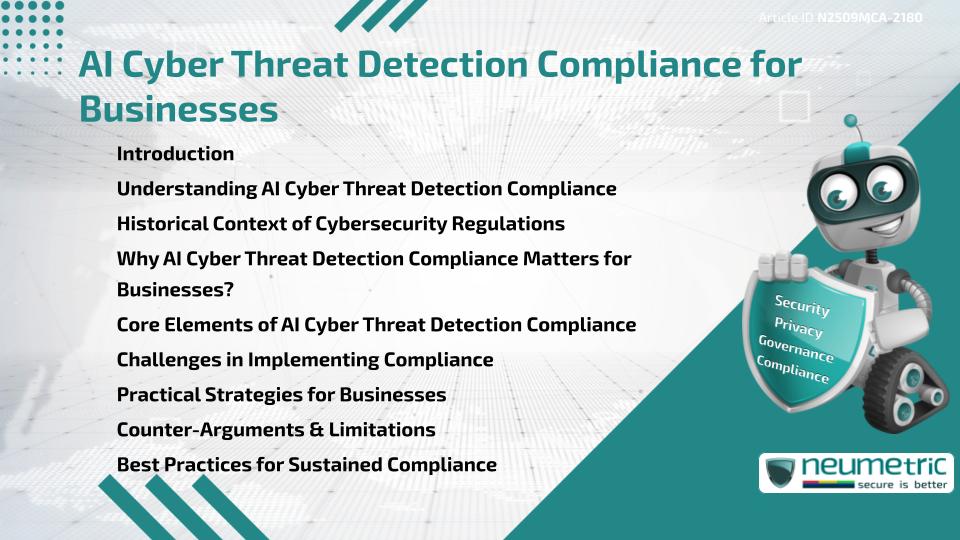 AI Cyber Threat Detection Compliance for Businesses