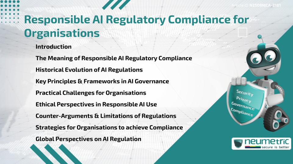 Responsible AI Regulatory Compliance for Organisations