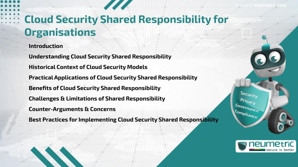 Cloud Security Shared Responsibility for Organisations