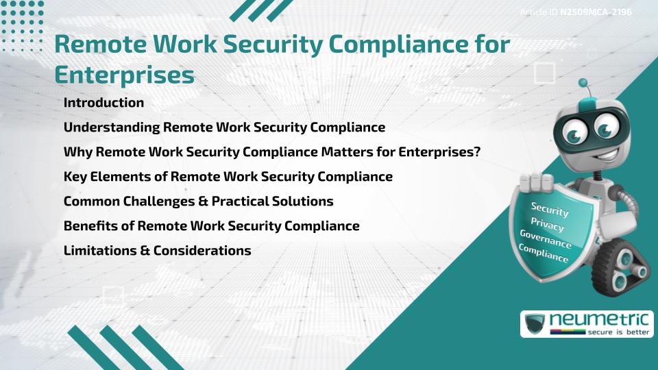Remote Work Security Compliance for Enterprises