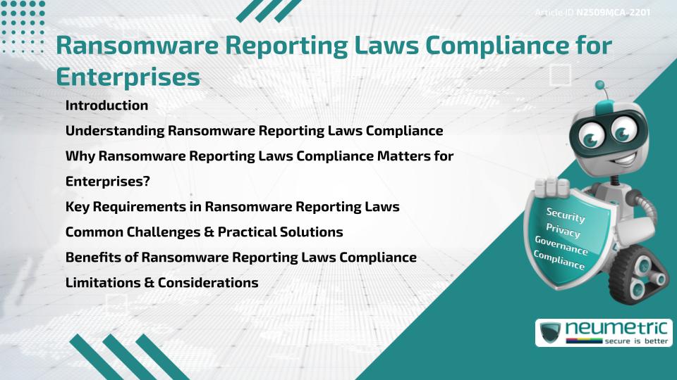 Ransomware Reporting Laws Compliance for Enterprises