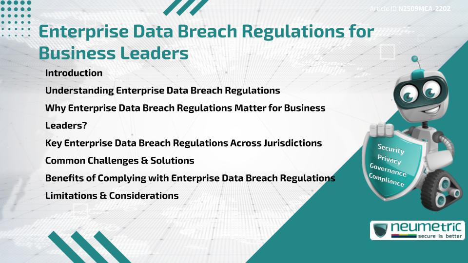 Enterprise Data Breach Regulations for Business Leaders