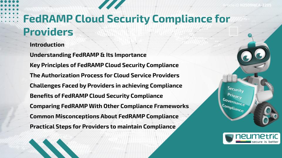 FedRAMP Cloud Security Compliance for Providers