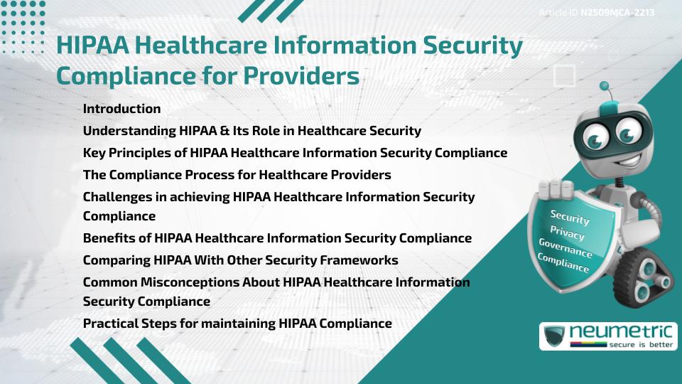HIPAA Healthcare Information Security Compliance for Providers